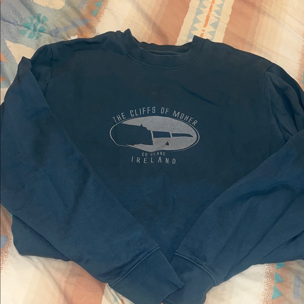 Cliffs of Moher Teal Crewneck Sweatshirt